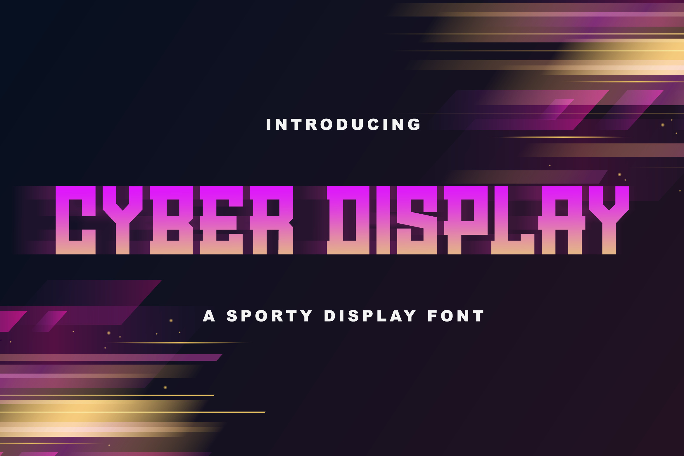 Cyber Display - Modern Sporty Font - StringLabs