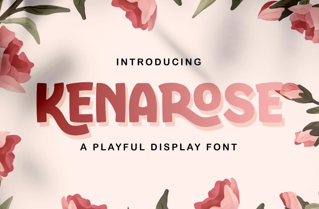 Kenarose A Playful Display Font