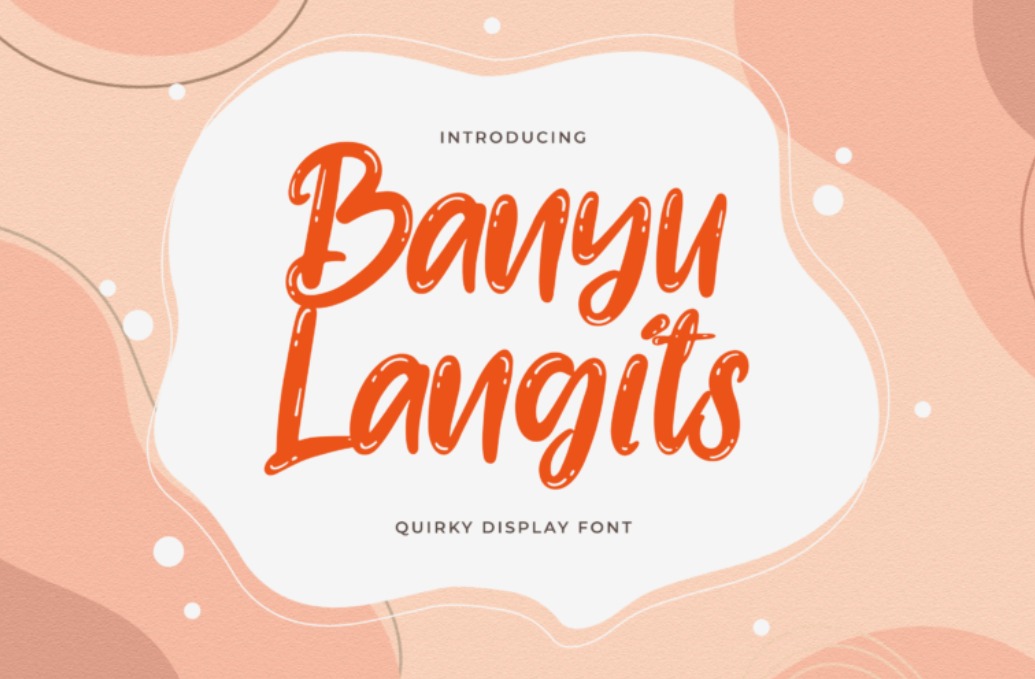 Banyu Langit Quirky Display Font for Happy Birthday Quotes 