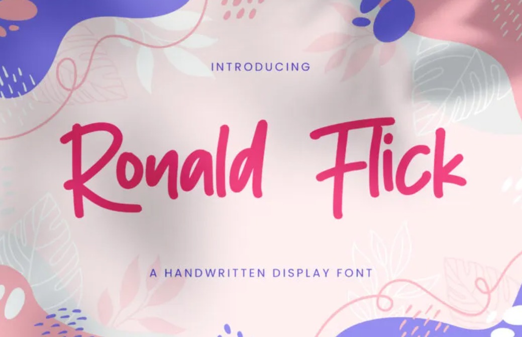 Ronald Flick A Handwritten Display Font