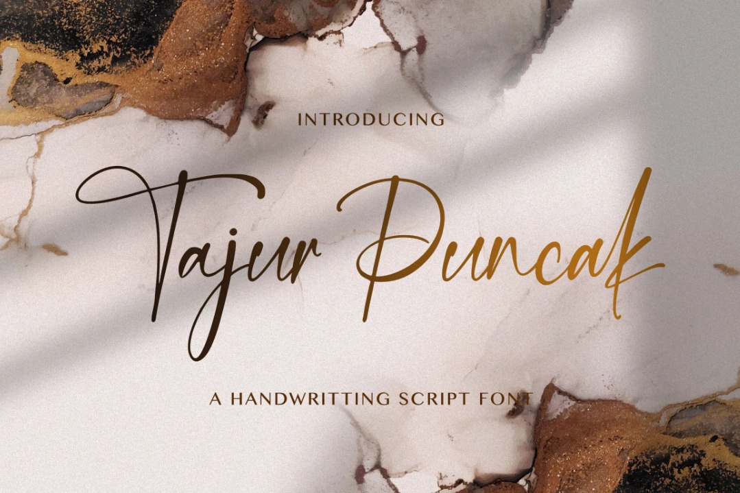 Tajur Puncak A Handwriting Script Font for Business Flower Shop Name