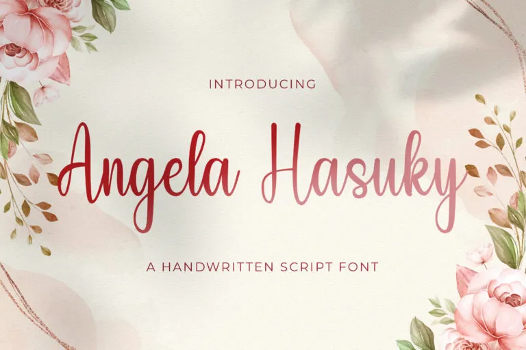 Angela Hasuky Handwritten Script Font