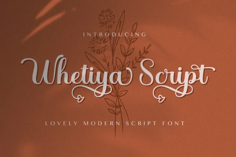 Whetiya Lovely Modern Script Font 