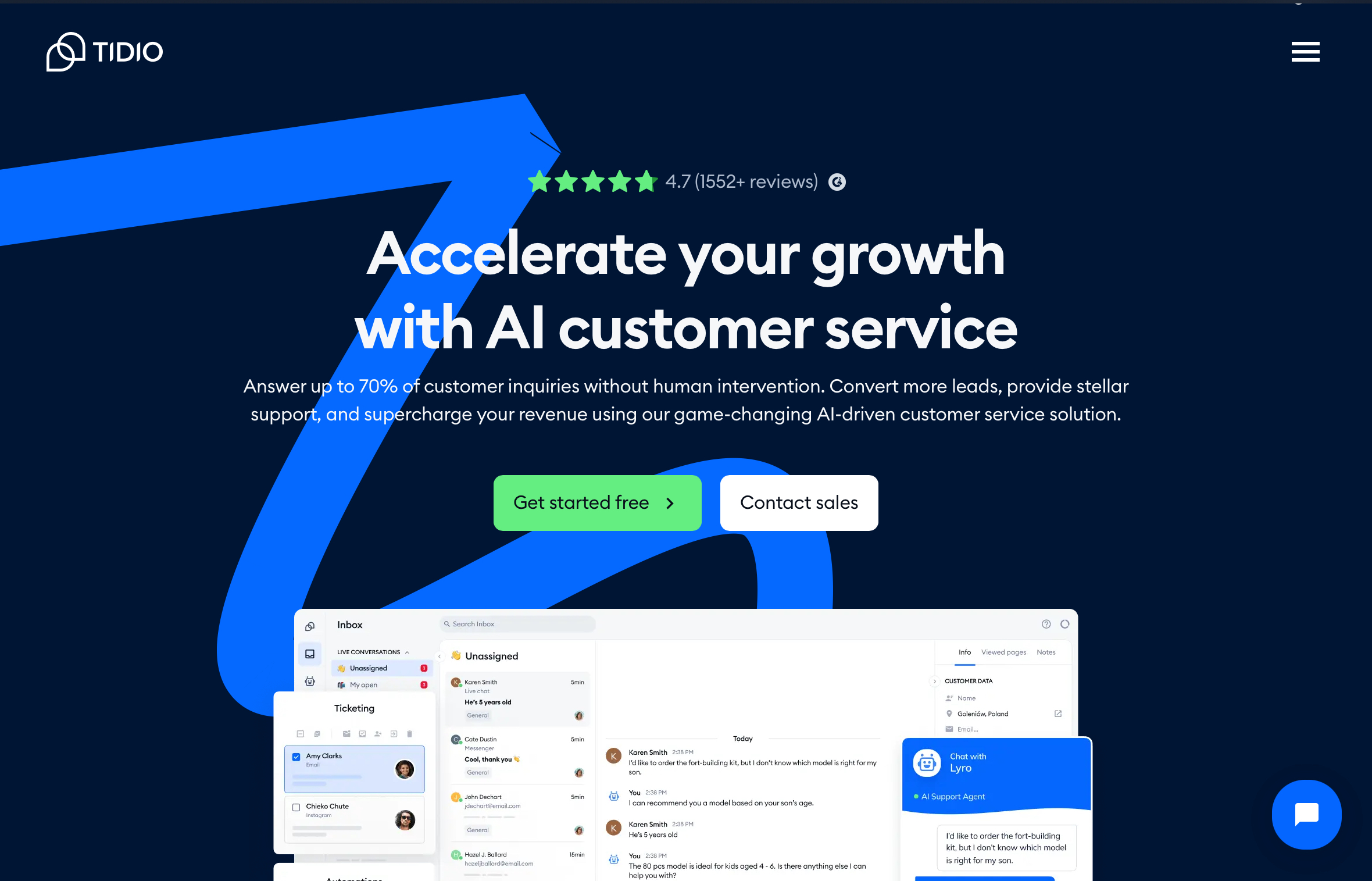 Tidio Homepage