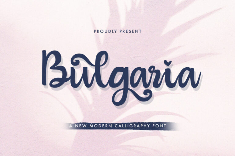 Bulgaria – Modern Calligraphy Font