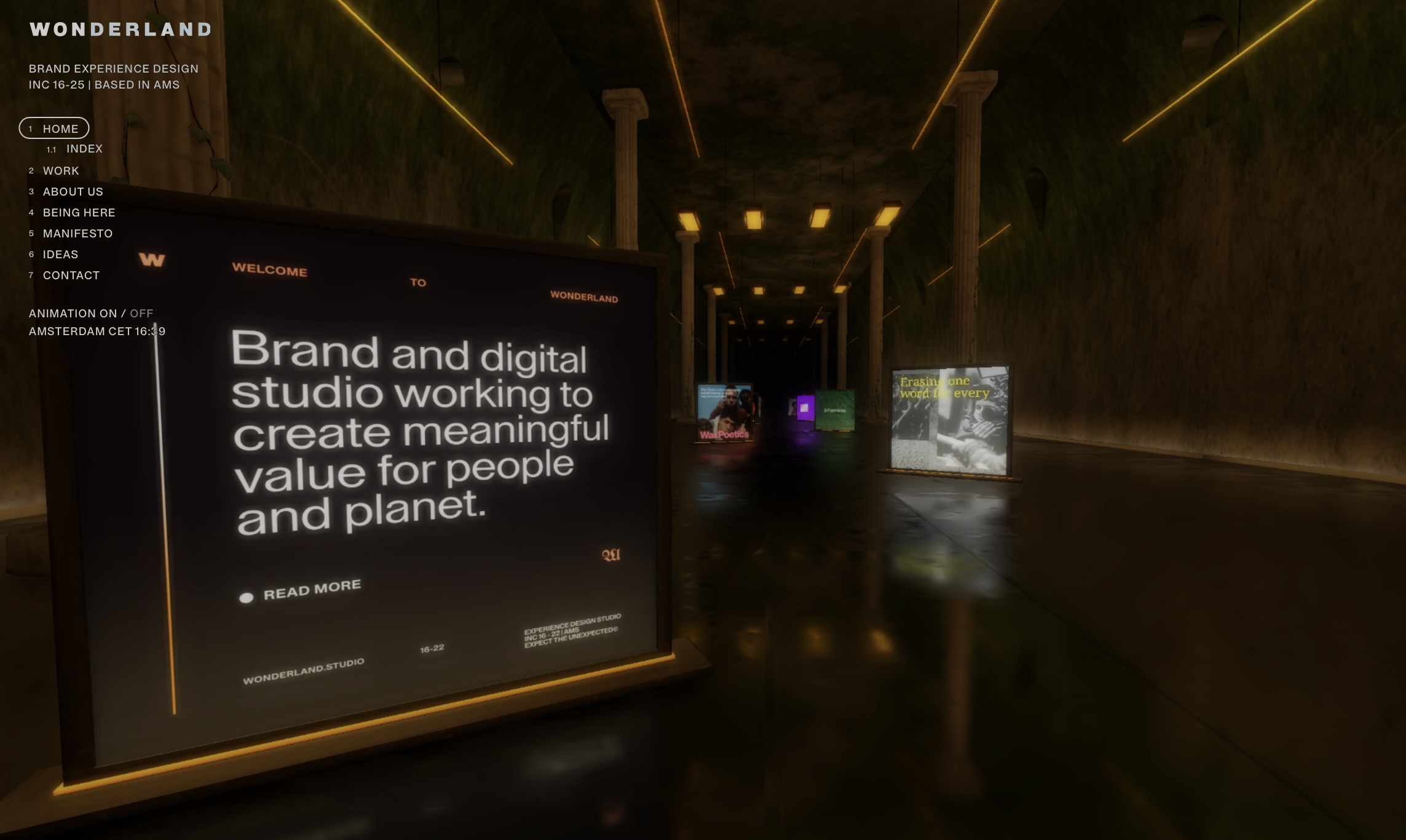 6. Wonderland Studio: Virtual Portfolio