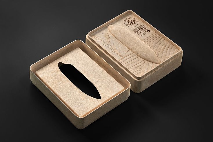 Rice box packaging made out of rice husk
