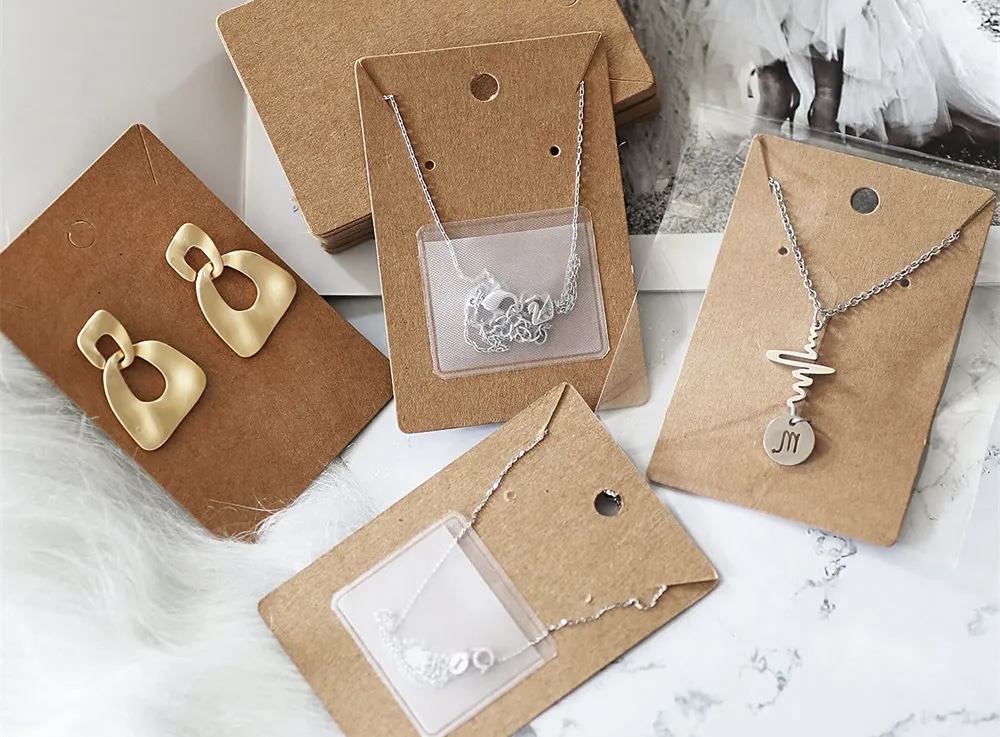 Brown cardboard for jewelry