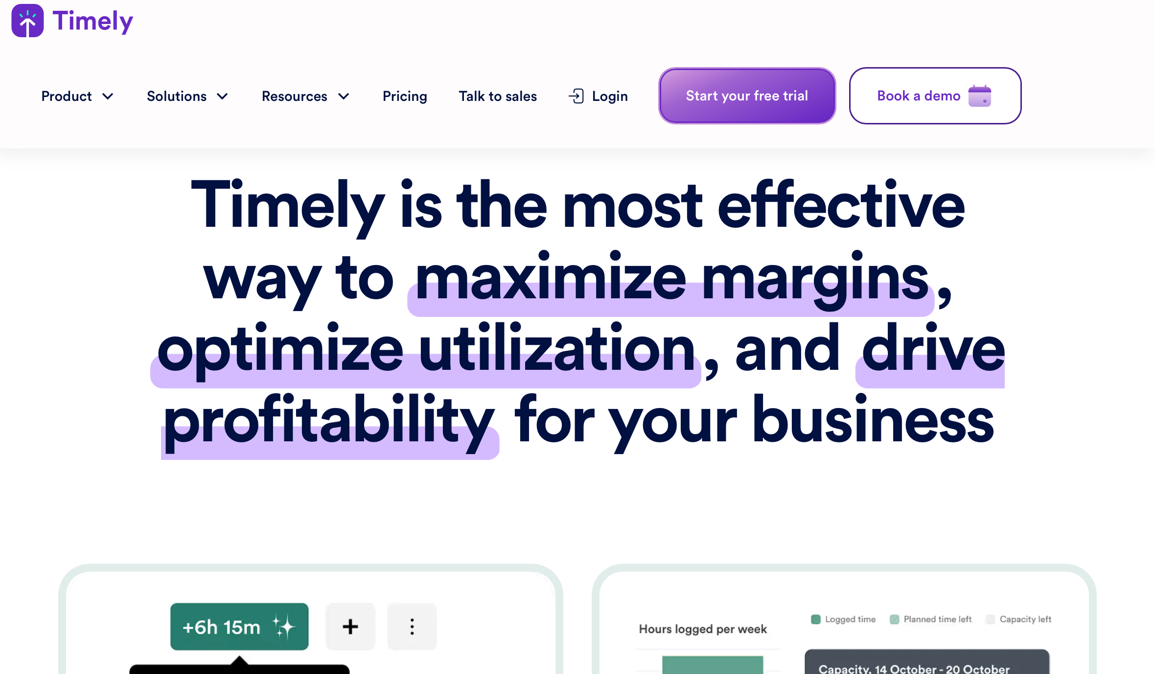 Timely homepage