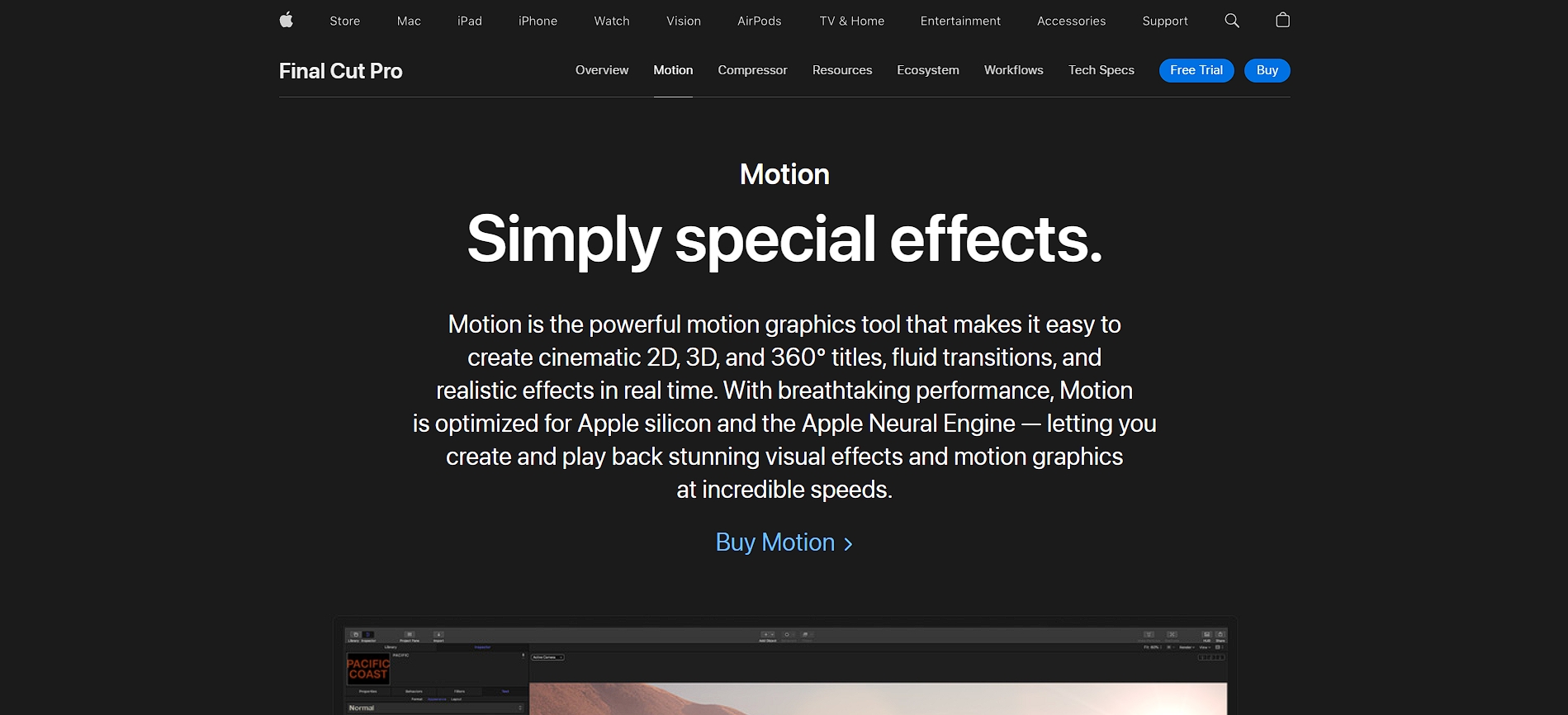 Apple Motion is available for Mac users