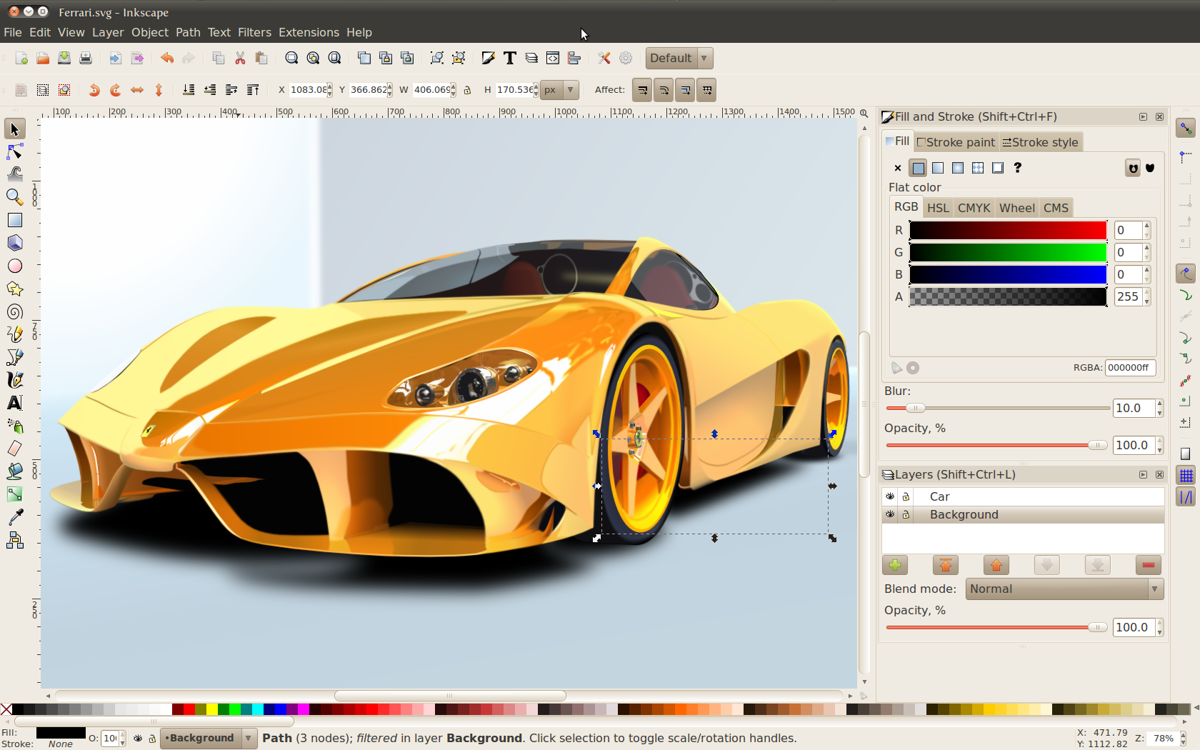 Inkscape interface
