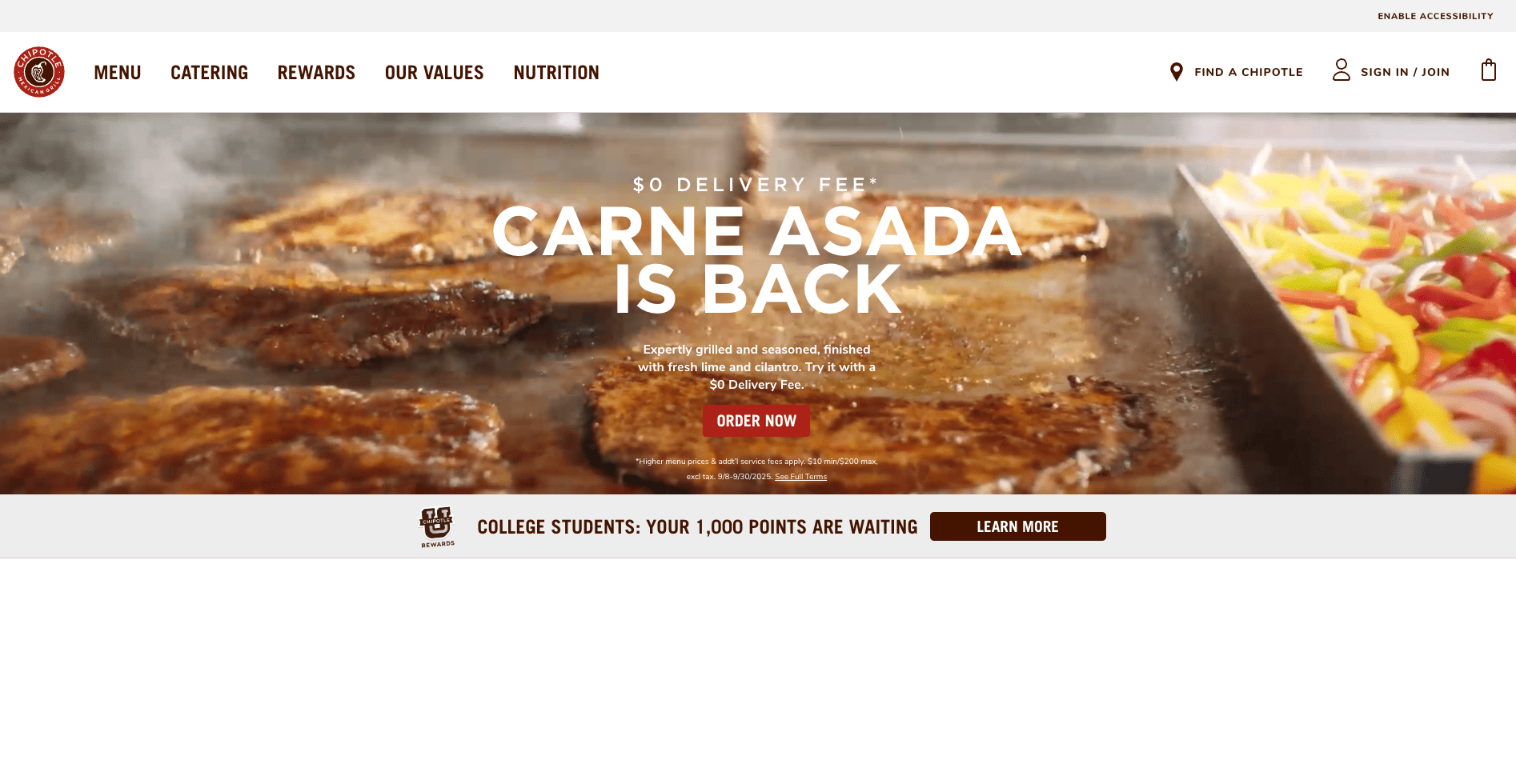 Chipotle Mexican food website illustration