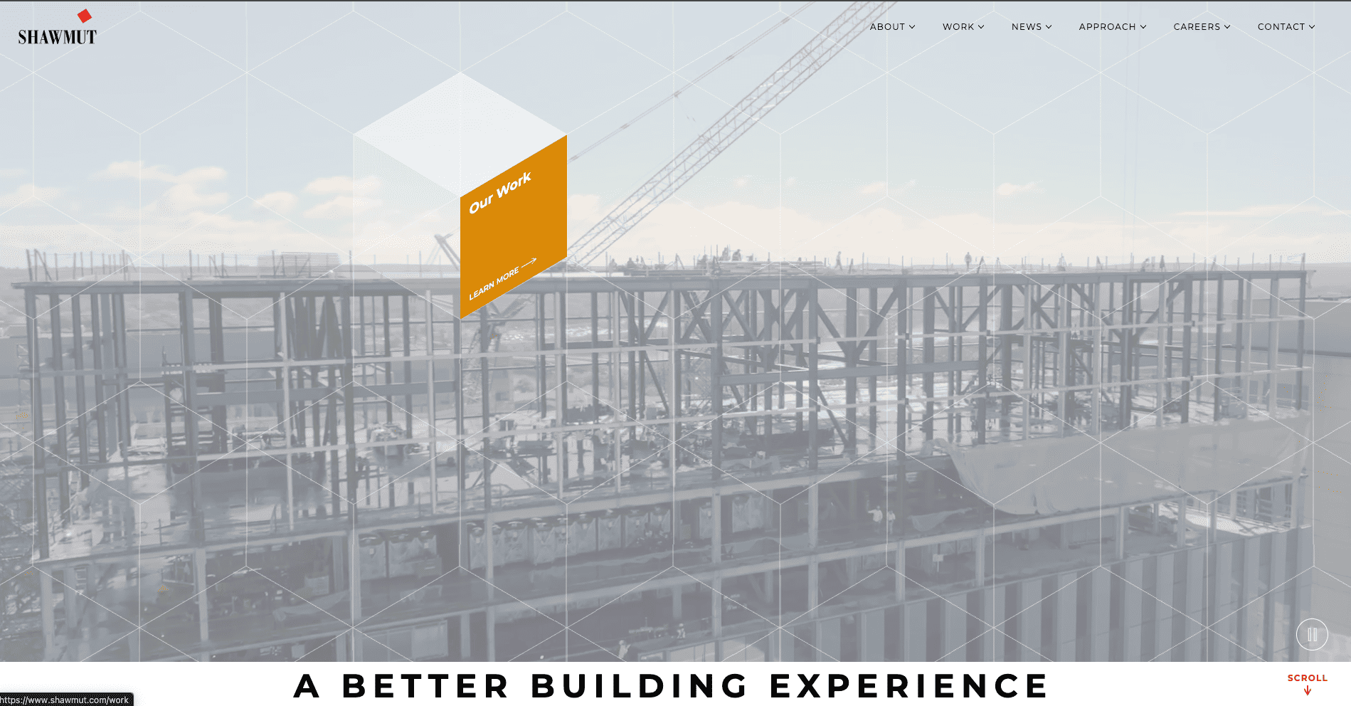 Shawmut Construction website design