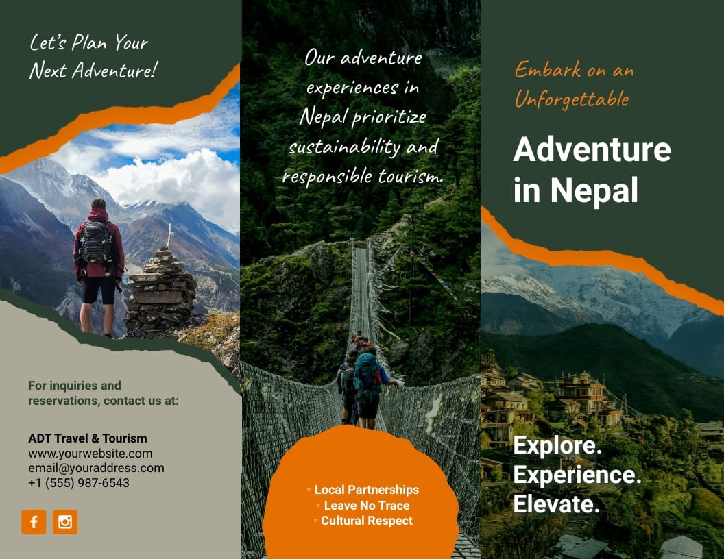 Adventure brochure website