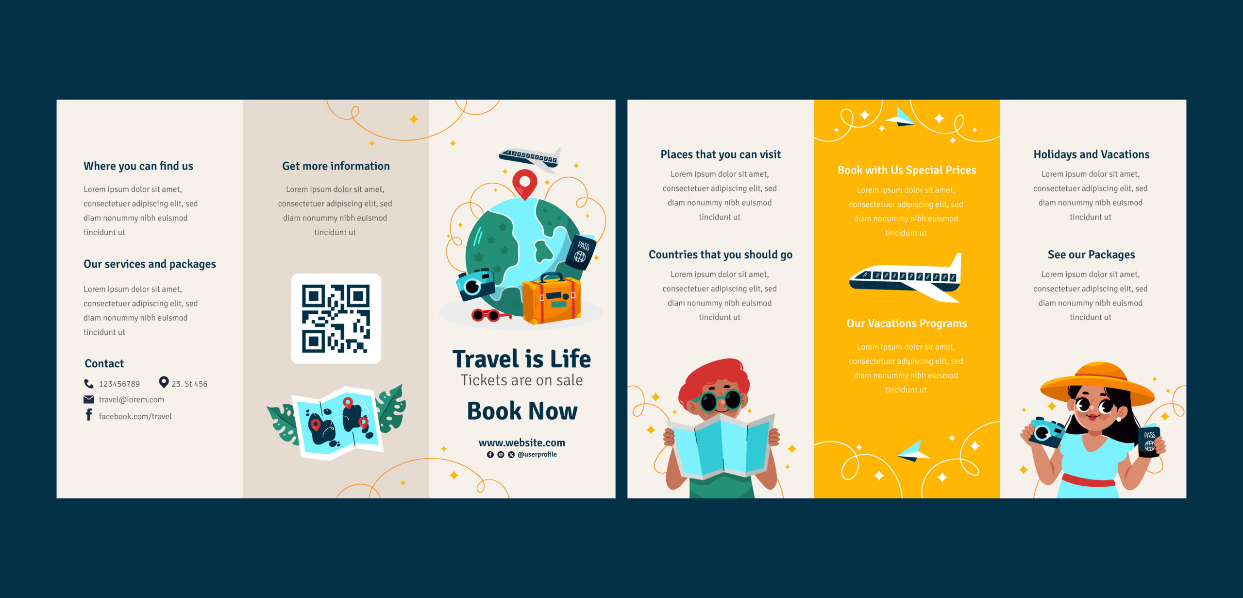 Apply call to action like “Book Now” in brochure