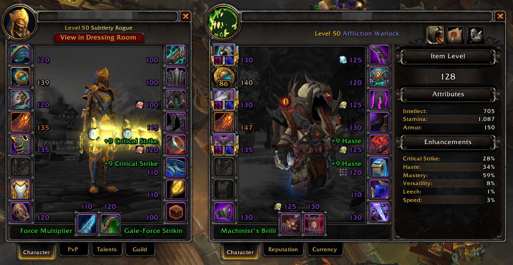 World of Warcraft Panels