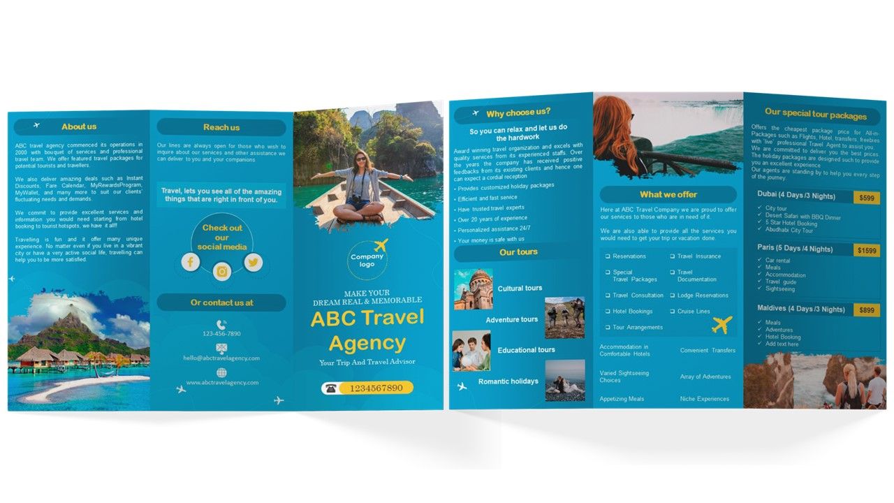 Multi-destination brochure