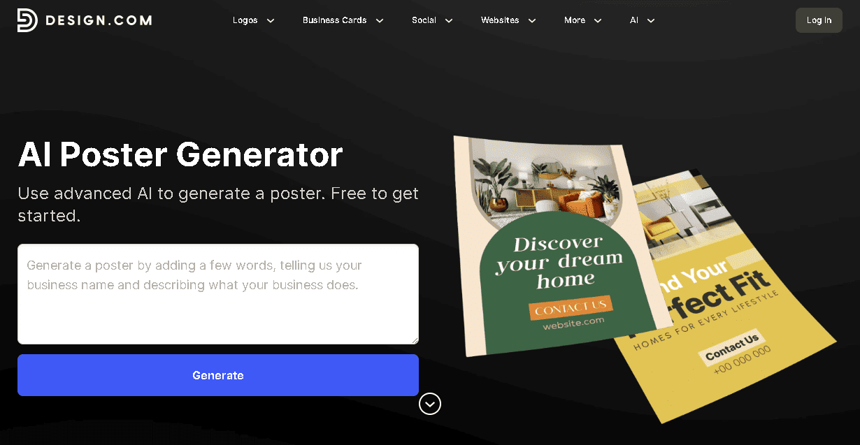 Design.com AI Poster Generator