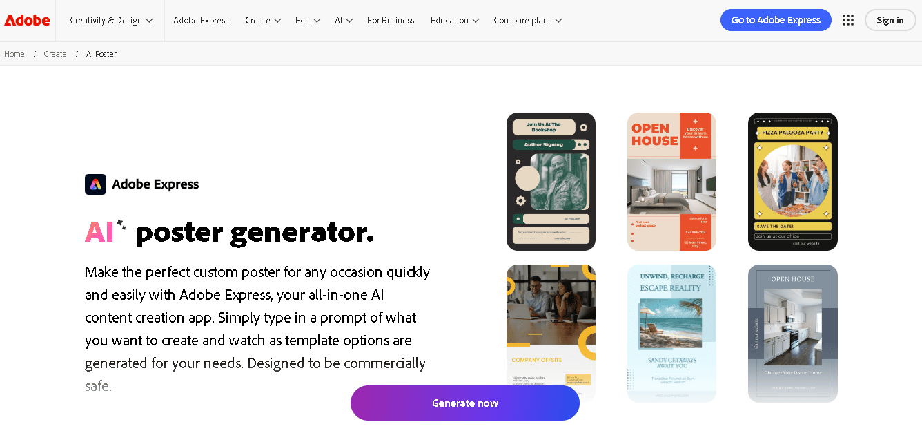 Adobe Express AI Poster 
